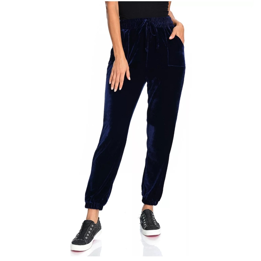 Women’s One World‎ Navy Velour Joggers
